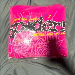 Sp5der pink hoodie